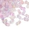 Gradient Color Transparent Acrylic Beads, with Golden Foil, Peanut, Plum, 5.5x11.5x6.5mm, Hole: 1.8mm, about: 40pcs/10g