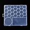 Rectangle Large Capacity Plastic Bead Containers, 21 Hexagon Grids & 1 Round Grid & 1 Rectangle Grid, White, 20x18x1.8cm