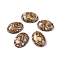 Assembled Synthetic Bronzite and Peridot Cabochons, Oval, 25x18x7~8mm