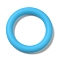 Silicone Beads, Ring, Deep Sky Blue, 65x10mm, Hole: 3mm