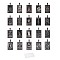 SUNNYCLUE 1 Box 22Pcs Stainless Steel Tarot Card Charms Tarot Pendants Bulk Dainty Retro Vintage Amulet Charm for Jewellery Making Charms Supplies Necklace Earring Keychain DIY Craft Good Luck Black