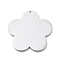 Tarnish Resistant 304 Stainless Steel Pendants, Manual Polishing, Stamping Blank Tag, Laser Cut, Flower, Stainless Steel Color, 29x30x0.8mm, Hole: 1.2mm