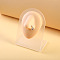 316L Surgical Stainless Steel Micro Pave Clear Cubic Zirconia L-Shaped Nose Rings, Stainless Steel Color, Eye, 7mm, Pin: 0.8mm