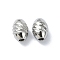 Non-Tarnish 316 Surgical Stainless Steel Bead, Oval, Stainless Steel Color, 8x6mm, Hole: 1.8mm