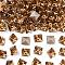 Preciosa® MAXIMA Crystal Fancy Stones, Czech Crystal, 435 23 615 Square, Dura Foiling, 10330 Lt.Col.Topaz, 6x6mm