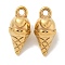Ion Plating(IP) 304 Stainless Steel Pendants, Ice Cream Charm, Real 18K Gold Plated, 16.5x8x8mm, Hole: 1.6mm