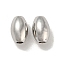 Brass Beads, Cadmium Free & Nickel Free & Lead Free, Oval, Platinum, 5x3mm, Hole: 1mm