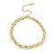 Rack Plating Brass Bracelets for Women, Long-Lasting Plated, Lead Free & Cadmium Free, Real 18K Gold Plated, 7-1/2 inch(18.9cm).