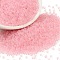 Luminous Transparent Glass Seed Round Beads, No Hole/Undrilled, Grade A, Pink, 2~2.5mm, about 10000pcs/bag