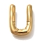 PVD Vacuum Plating 304 Stainless Steel Pendants, Real 18K Gold Plated, Letter Charm, Letter U, 19.5x14.5x4.5mm, Hole: 2mm