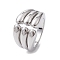 Brass Adjustable Rings, Cadmium Free & Nickel Free & Lead Free, Platinum, Inner Diameter: 16.6mm