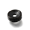 Retro Ion Plating(IP) 304 Stainless Steel Spacer Beads, Flat Round with T Pattern, Black, 8x2.8mm, Hole: 2.2mm