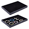 DICOSMETIC 2Pcs Black Velvet Stackable Jewelry Tray Wood Rectangle Jewelry Display Trays Earrings Rings Necklaces Holder Tray Empty Jewelry Showcase Tray for Home Store Display, 13.7x9.4x1.2 Inches