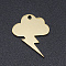 201 Stainless Steel Laser Cut Pendants, Rain cloud, Golden, 19x15x1mm, Hole: 1.4mm