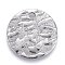 Non-Tarnish 304 Stainless Steel Charms, Textured, Laser Cut, Flat Round, Stainless Steel Color, 12x1mm, Hole: 1.4mm