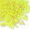 Frosted Transparent Glass Beads, Round, Yellow, 4.5x4mm, Hole: 1mm, about 2222pcs/200g
