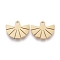Ion Plating(IP) 316 Surgical Stainless Steel Charms, Laser Cut, Fan, Golden, 7.5x10x0.8mm, Hole: 0.8mm