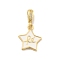 Brass Micro Pave Cubic Zirconia Pendants, with Enamel, Cadmium Free & Lead Free, Long-Lasting Plated, Star with Word Re, Real 18K Gold Plated, White, 14x12x2mm, Hole: 3.5x2mm