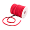 Soft Nylon Cord, Flat, Red, 5x3mm, about 21.87 yards(20m)/roll