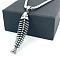 Men's Stainless Steel Fish Bone Pendant Necklaces, Stainless Steel Color