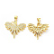 Brass Micro Pave Cubic Zirconia Pendants, Cadmium Free & Lead Free, Bird Charms, Golden, 30.5x27x4mm, Hole: 5x3mm