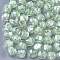 Transparent Acrylic Cabochons, with Shell, Round, Aquamarine, 16x14mm, bottom: 9mm