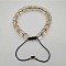 Adjustable Electroplated Faceted Cube Glass Braided Beaded Bracelets for Women Men