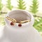 Ion Plating(IP) 304 Stainless Steel Micro Pave Cubic Zirconia Hoop Earrings, Flat Round, Golden, 18mm, Pin: 0.8mm