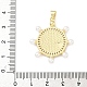 Латунные микропаве прозрачные подвески с фианитом KK-B141-23G-3