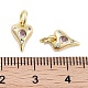 Латунные микро проложить кубического циркония подвески KK-C051-06G-03-3