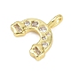 Латунные микро проложить кубического циркония подвески KK-L231-04G-01-2