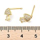 Серьги-гвоздики из циркония EJEW-R016-26G-13-5