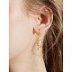 Серьга-кольцо из латуни с морской тематикой EJEW-SZ0001-21G-5