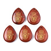 Природные красной яшмы подвески G-T122-73K