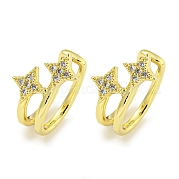 Серьги-манжеты из циркония EJEW-C104-065G