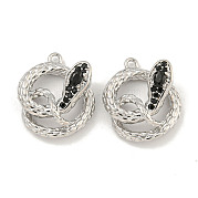 Латунные микро проложить кубического циркония подвески KK-S386-23P-01