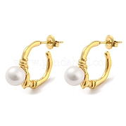 Серьги-гвоздики из нержавеющей стали 304 EJEW-M233-04G