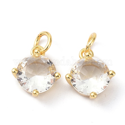 Латунь подвески циркония кубической ZIRC-C022-05G-1