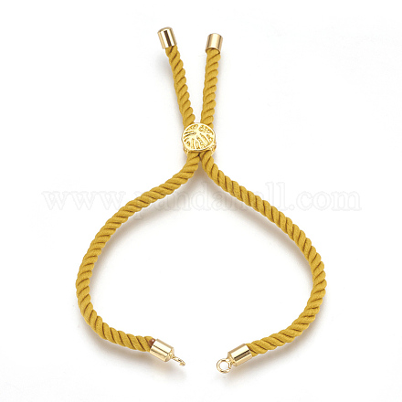 Изготовление браслетов из хлопка KK-F758-03I-G-1