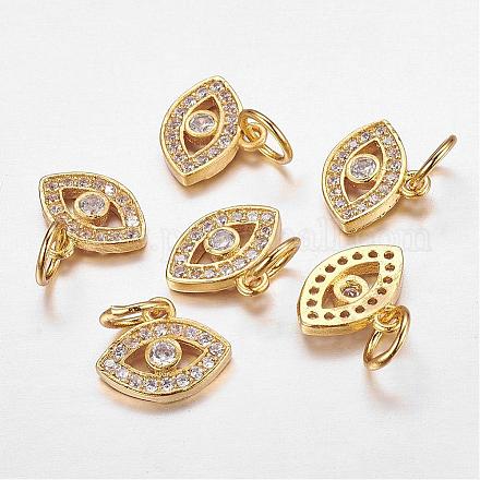 CZ латунные микро проложить кубического циркония сглаза подвески ZIRC-L018-10G-1