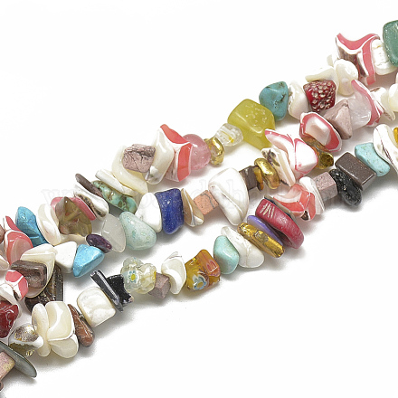 Природные и синтетические шарики Gemstone нити G-S317-17-1