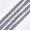 Soft Faux Mink Fur Cords, Nylon Cord, Gray, 9~10mm, about 110yards/bundle