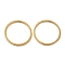 Ion Plating(IP) 304 Stainless Steel Plain Band Rings, Golden, US Size 9(18.9mm)