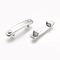 Tarnish Resistant 304 Stainless Steel Slide Charms, Rectangle, Stainless Steel Color, 37x8x7mm, Hole: 2x5.5mm