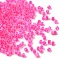 Painted Glass Seed Beads, Cylinder, Inside Colours, Hot Pink, 2.5x1.8mm, Hole: 2mm, about 2700pcs/450g