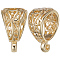 10Pcs Brass Tube Bails, Loop Bails, Teardrop, Real 24K Gold Plated, 13.5x19x8mm, Hole: 1.4mm, Inner Diameter: 8.5x6.5mm