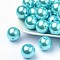 ABS Plastic Imitation Pearl Round Beads, Cyan, 20mm, Hole: 2.5mm, about 120pcs/500g
