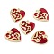 Halloween Alloy Enamel Pendants, Heart, Light Gold, 23x21x2.5mm, Hole: 1.6mm