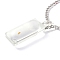 Dandelion Seed Wish Necklace for Teen Girl Women Gift, Transparent Rectangle Glass Pendant Necklace, with Iron Chain
, Clear, 24.41 inch(62cm)