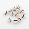 Brass Rhinestone Beads, Grade A, Silver Color Plated, Round, Mixed Color, 6mm, Hole: 1mm